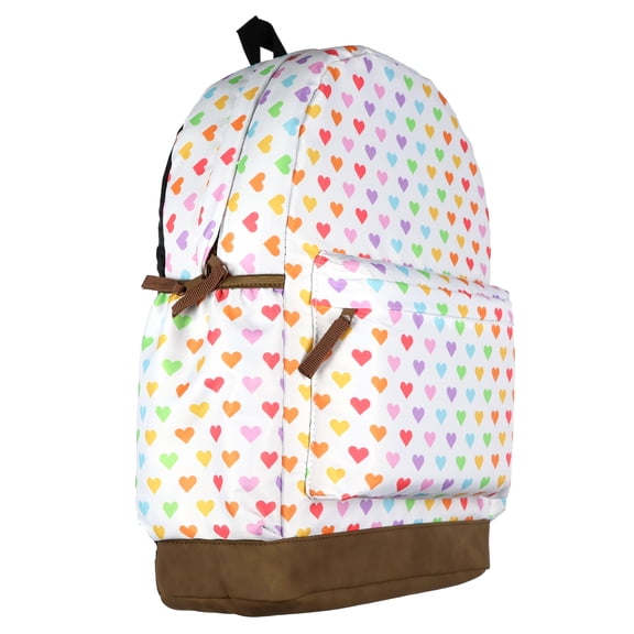 PJammy Rainbow Hearts Backpack All-Over Design 16" Book Bag School Tech Sleeve Adjustable Shoulder Straps