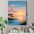 thumbnail image 4 of Qisvanset Serene Sunset Landscape Canvas Wall Art 15.75x11.81 Inches, 4 of 8