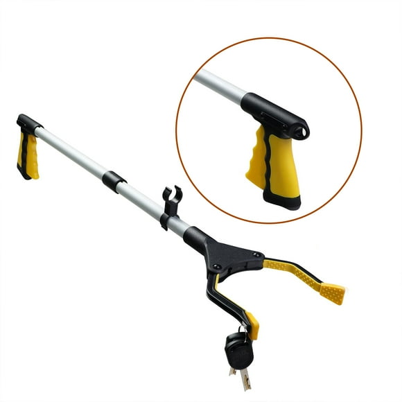 Amdohai Reacher Grabber Tool 32 inch Grabber Reacher Tool for Elderly Seniors Foldable Assist Tool for Trash Pick Up with Magnetic Tip Wide Jaw and Rotating Gripper Long Arm Extender