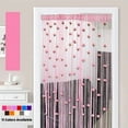 thumbnail image 2 of Up to 40% off Clearance! Curtains, InsCrazy Rose Curtains Summer Door Curtains Decorative Beauty Salon Tassel Curtains Partition Curtains, 2 of 4