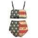 thumbnail image 4 of Trajes de baño Amzcrzy Tankini para mujer, trajes de baño, traje de baño de bikini con control de abdomen, conjunto de traje de baño con volantes para mujer, multicolor, L, 4 of 5