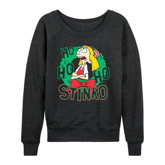 Hey Arnold! - Ho Ho Ho Stinko - Women's Lightweight French Terry Long Sleeve Shirt