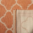 thumbnail image 6 of SAFAVIEH Courtyard Alina Geometric Quatrefoil Indoor/Outdoor Area Rug, Terracotta/Bone, 6'7" x 6'7" Round, 6 of 11