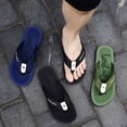 thumbnail image 2 of Chanclas de playa para hombre, sandalias de verano a la moda para exteriores, chanclas de suela gruesa, chanclas con diseño de clip y suela gruesa, 2 of 5