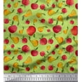 thumbnail image 1 of Soimoi Green polyester Crepe Fabric Mix Fruit Decor Fabric Printed Yard 52 Inch Wide, 1 of 3