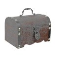 thumbnail image 2 of Caja del Tesoro Caja de Almacenamiento de Madera Decorativa Hucha Baúl del Tesoro de Madera con L, 2 of 2