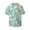 Cute Sloth On Floral Tree, variant on Different Mushrooms Print Men's Wrinkle Free Untucked Cuban Shirt Business Casual Button Down Shirts Short Sleeve Shirt