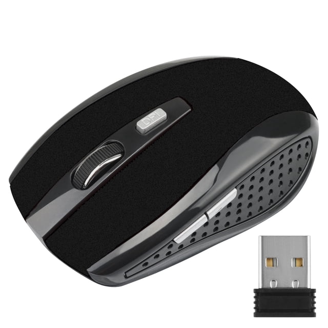 Qualitygoods Souris de Jeu Sans Fil Réglable DPI 2.4G 6 Boutons Souris Optique pour Ordinateur Portable PC Portable