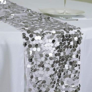 BalsaCircle 13"x108" Payette XL Sequin Table Runner Champagne - Walmart.com