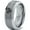 Grey Bevel Tungsten, variant on Tungsten Floral Paisley Heart Shaped Band Ring 8mm Men Women Comfort Fit Gray Flat Cut Brushed Polished