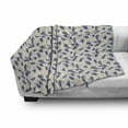 thumbnail image 2 of Floral Soft Flannel Fleece Throw Blanket, Frangipani and Leaves Details Plumeria Pastel Colored Pattern, Cozy Plush for Indoor and Outdoor Use, 50" x 60", Pale Ceil Blue and Multicolor, by Ambesonne, 2 of 5
