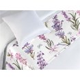 thumbnail image 3 of Floral Bed Runner, Minimal Themed Watercolor Concept Lavender Flowers Spring Romance Pattern, Decorative Accent Bedding Scarf for Hotels Homes & Guest Rooms, Twin, Violet Pink and Green, by Ambesonne, 3 of 3
