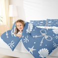 thumbnail image 4 of Manfei 3D Cartoon Shell Print 7-Piece Twin Bedding,Ribbon Dreamy Bowtie Bedding Comforter Set,Colorful Stars Reversible, 4 of 7