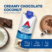 Atkins Creamy Chocolate Coconut Protein Shake, High Protein, Low Carb, 4 Count