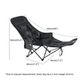 thumbnail image 2 of Folding Camping Chairs, Camping Lounge Chair with Detachable Footrest Adjustable Backrest, Portable Folding Chair for Camping, Hiking, Backpacking, Khaki, 2 of 7