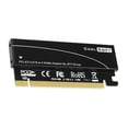 thumbnail image 2 of 2xNVMe M a 3 X16 Adaptador de Expansión Y Estuche para Disipador Negro perfke Convertidor NVMe SSD a PCIe, 2 of 9