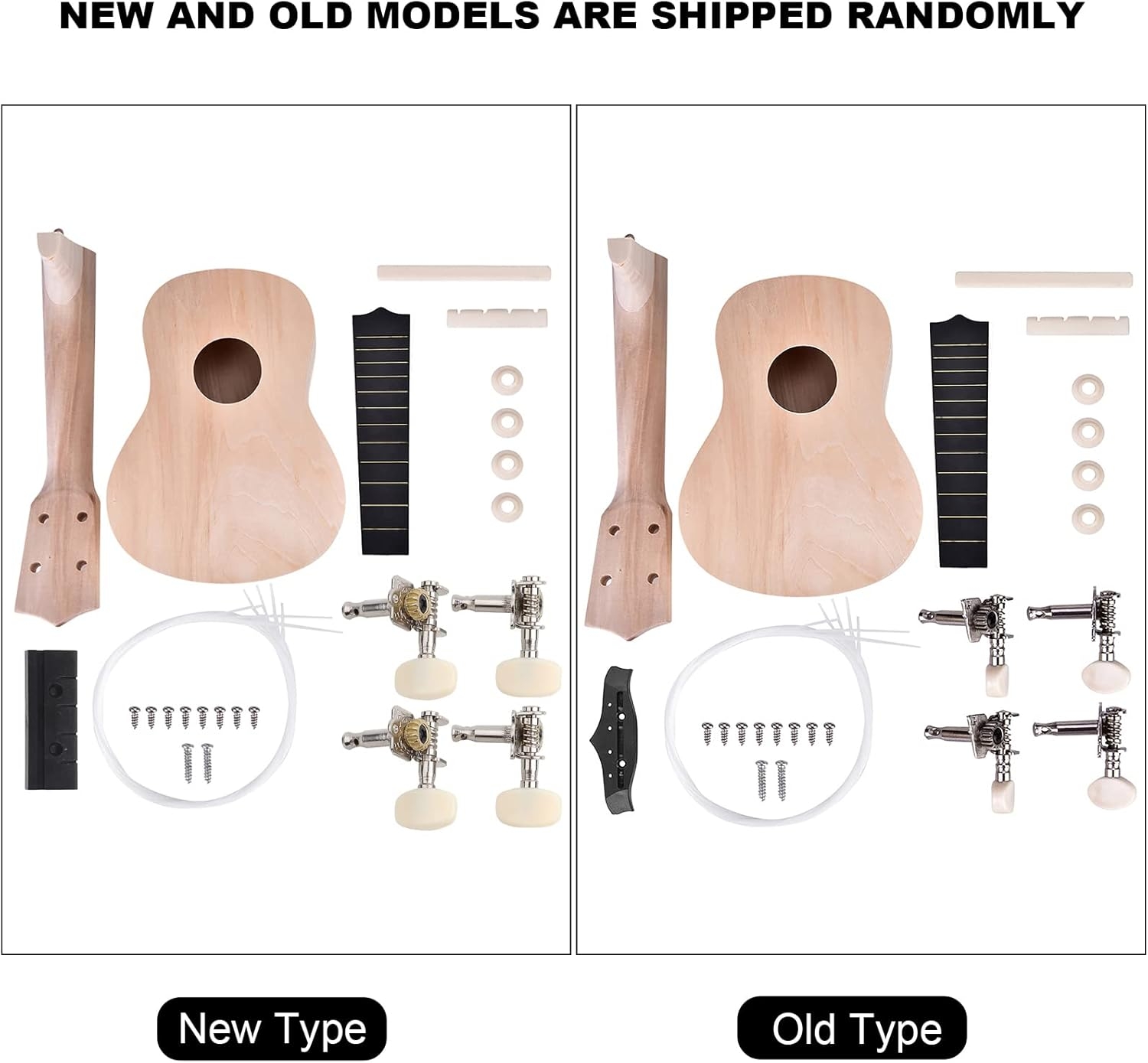DIY Ukulele Kit, 21 Inch Basswood 4 String Guitar Build Your Own Ukulele Kit DIY Musical Instruments for Adults Beginners