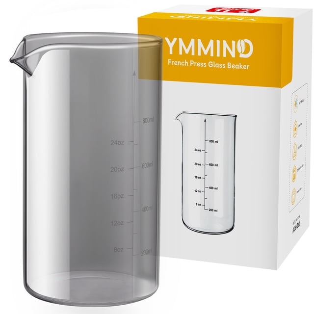 Vaso de vidrio de repuesto French Press de 1000 ml para 5-6 tazas