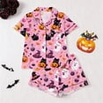 thumbnail image 2 of JAJAHO Halloween Pajamas Women 2 Piece Pj Set Spooky Season Matching Button Shirt With Shorts, 2 of 4