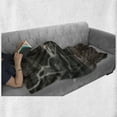 thumbnail image 6 of Nature Soft Flannel Fleece Blanket, Thunder Bolts Across the Sandy Beach from a Powerful Storm Radiant Beams Print, Cozy Plush for Indoor and Outdoor Use, 60" x 80", Brown and Grey, by Ambesonne, 6 of 6