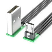 90 Degree Right Angled USB to USB 5Pin Down Bend Data Cable Charging Cord Wire for Tablet Phones Charging and Syncing