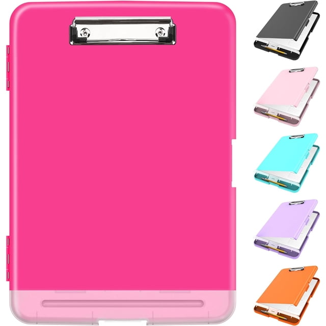 LAICAIW Planches à Pince 8.5x11 avec Rangement, Planche à Pince Haute Capacité, Dossier de Planche à Pince pour Infirmières avec Porte-Stylo, Planche à Pince en Plastique Robuste avec Clip Profil Bas, Classeur de Planche à Pince pour Enseignant