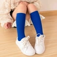 thumbnail image 6 of Dengjunhu Kids Girls Candy Color Wing Elastic Knee High Socks Cotton Stockings Leg Warmers, 6 of 7
