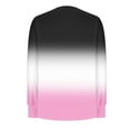 thumbnail image 6 of Heisall Womens Plus Size Tops Long Sleeve Round Neck Loose Casual Ombre T-Shirts Home Daily Wear, 6 of 6