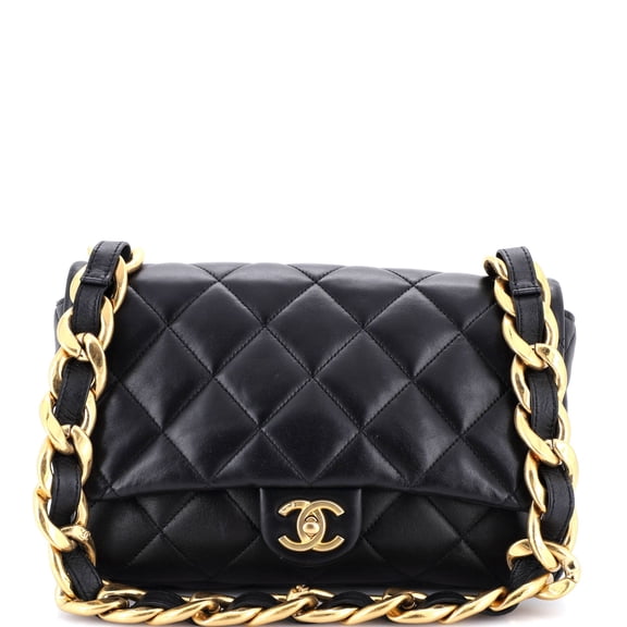 Pre-Owned Funky Town Flap Bag Quilted Lambskin Large By Rebag