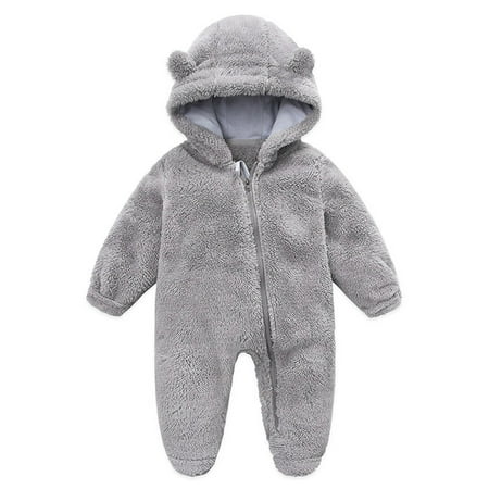 

Girls winter coats Long-Sleeved Infants And Toddlers Open Package Hands Wrapped Feet Facecloth Fall And Winter One-Piece Crawling Clothes Fragarn