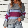 thumbnail image 4 of Vedolay Fall Sweater Womens Knit Long Sleeve Sweaters Pullover Crewneck Casual Tops,Gray L, 4 of 5