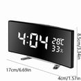 thumbnail image 2 of BAKIBO Digital Alarm Clock, LED Alarm Clock with Large Curved Screen, Bedside Clock with Temperature and Humidity Display, Adjustable Brightness, Loud Alarm Clock for Kids Adults Bedroom, 2 of 8
