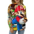 thumbnail image 6 of Mario Hoodie 3D Print Pullover Hooded Long Sleeve Sweatshirts Tops Blouse with Pocket for Mens Womens, 6 of 6