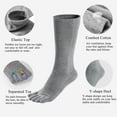 thumbnail image 7 of AMITOFO Mens Toe Socks Cotton Athletic Running Calf Five Finger Crew Socks,5 Pairs Size 11-13, 7 of 7