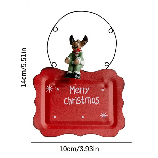 Puntoco Navidad Puerta De Hierro forjado Colgante Puerta Decoraciones Bienvenida Casa Signo Viejo Muñeco De Nieve Alce Decoración Colgante Árbol De Navidad Decoración Alce,Decoración Hogareña