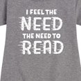 thumbnail image 3 of Instant Message - I Feel The Need To Read - Toddler And Youth Girls Fleece Dress, 3 of 6