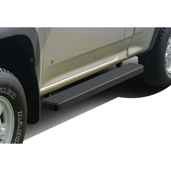 APS Running Boards 5in Black Compatible with Chevy Colorado GMC Canyon 2004-2012 Regular Cab (Nerf Bars Side Steps Side Bars)