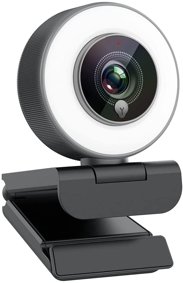 1080P HD Webcam Built In Adjustable Ring Light and Comoros