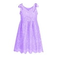 thumbnail image 5 of LYEAA Casual Dresses for Women Short Sleeveless Plus Size Elegant Loose Cotton Midi A Line Tie Dress V Neck Solid Fashion Flowy Summer Beach Vacation Comfortable Dresses Purple L, 5 of 7