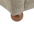 thumbnail image 3 of Christopher Knight Home Wingback Chair, Boucle Upholstered Accent Chair with Solid Wood Legs, Light Brown, 3 of 9