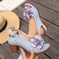 thumbnail image 2 of Womens Sandals Chunky Heel Open Toe Adjustable Ankle Strap Women's Casual Versatile Comfortable Beach Sandals, 2 of 10