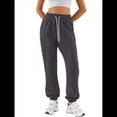 thumbnail image 3 of Pantalones Deportivos Holgados para Mujer, de Otoño, para Entrenamiento, de Cintura Alta, Cómodos y Deportivos. Gris Oscuro M, 3 of 7