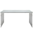 thumbnail image 2 of Modern Contemporary Kitchen Stainless Steel Dining Table Silver, 2 of 5