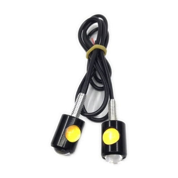 Luz de matrícula de 2 uds, lámpara de perno de tornillo de etiqueta de matrícula, bombilla LED blanca de 12V, resistente al agua/a la lluvia, soporte de luz de aluminio negro