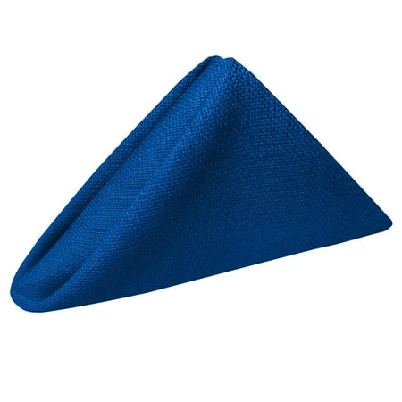 

Ultimate Textile (2 Dozen) Faux Burlap - Havana 20 x 20-Inch Napkins - Basket Weave Royal Blue