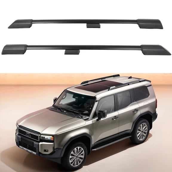 SCITOO Roof Rack Cross Bars Fit For Toyota Land Cruiser 2024-2025 165LBS,Heavy Duty Aluminum Roof Crossbars Rooftop Luggage Kayak Racks Carrier Black