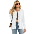 thumbnail image 2 of Chiclily Women's Long Sleeve Cardigan Lightweight Button Down Knit Sweater, S-2XL, 2 of 7