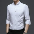 thumbnail image 3 of DDAPJ pyju 2023 Clearance Men's Big and Tall Dress Shirts,Slim Fit Button Down Shirts Long Sleeve Formal Suit Shirt Solid Lightweight Cooling Wrinkle Free Business Shirt M - 5XL, 3 of 6