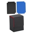 thumbnail image 3 of Caja de baraja de cartas coleccionables shamjiam organizador protector estuche Premium para TCG negro rojo, 3 of 8