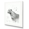 thumbnail image 2 of Designart "Portrait Of A Minimalist Black And White Leopard" Animals Leopard Wall Art Living Room, 2 of 7